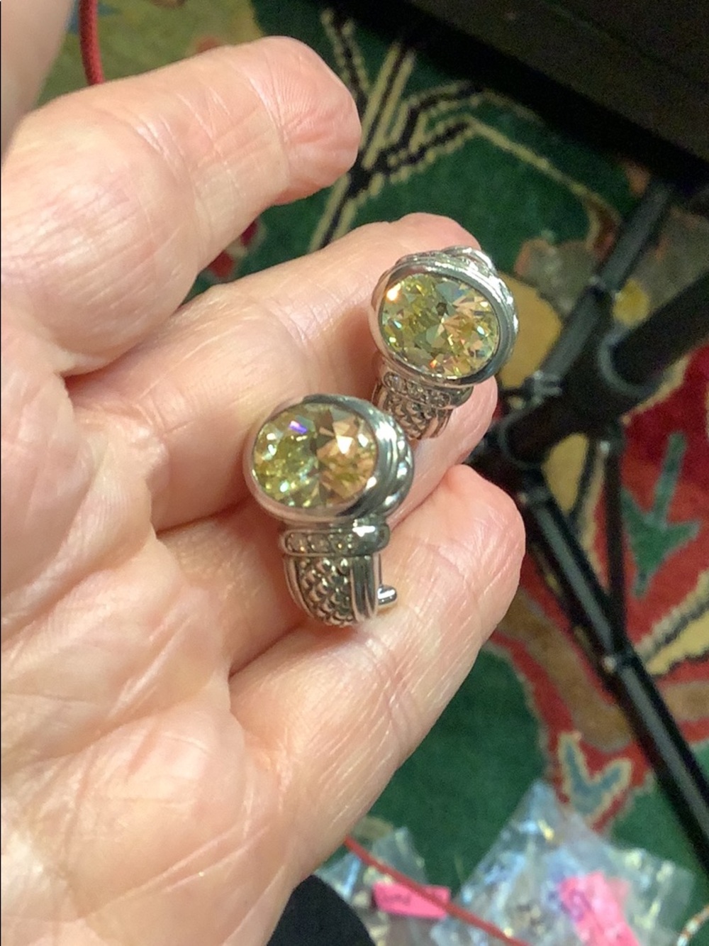 Judith ripka 18k Sterling lemon quartz